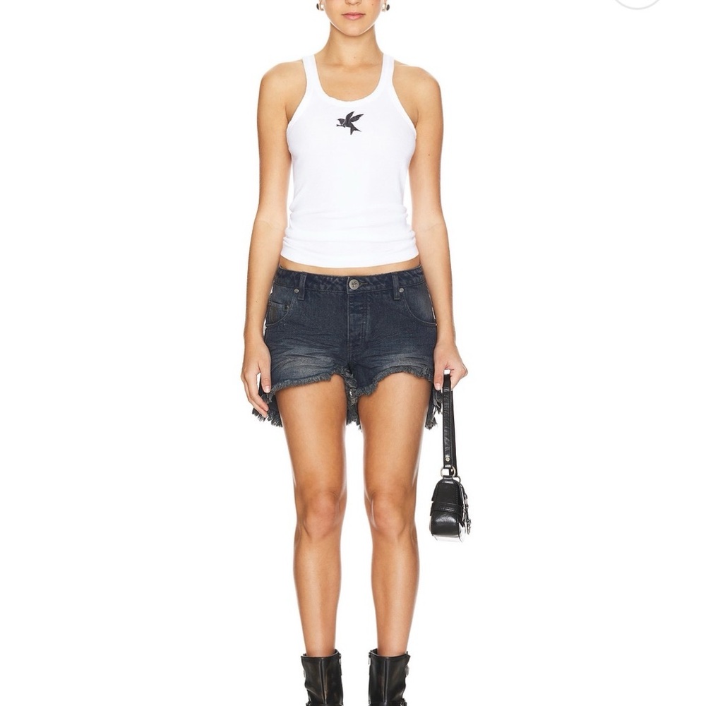 One Teaspoon Dark Blue Jean Shorts